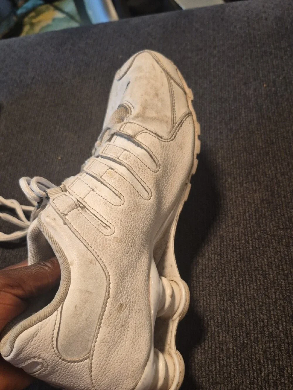 Nike Men’s White Sneakers with Black Swoosh